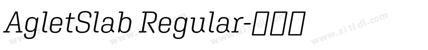AgletSlab Regular字体转换